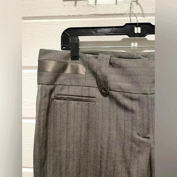 NWT Sharagano Studio Straight Leg High Waist Striped Trousers with Satin Sz 14 - Picture 6 of 8